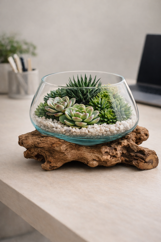 Green World on Wood