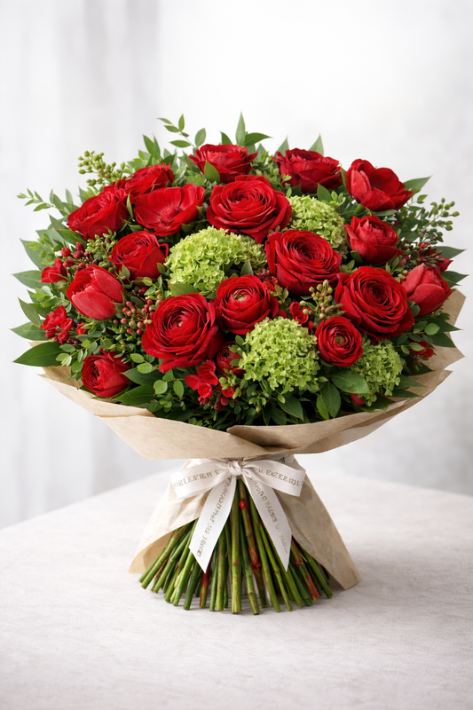 Embassy Row Rouge Botanique - Bouquet available in Washington DC | Tempo Lazer Flowers Studio, Washington DC florist