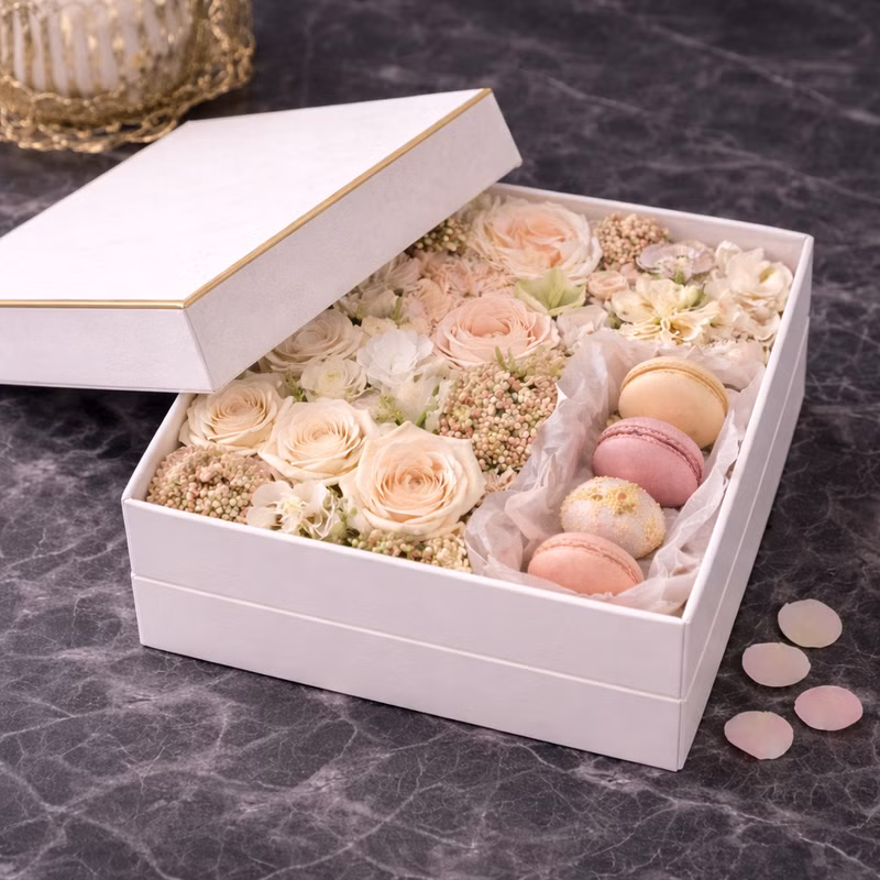 The Classic White - Blooming Box available in Washington DC | Tempo Lazer Flowers Studio, Washington DC florist